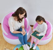 Inflatable Chair Sofa Adult Kids Air Seat Bean Bag Inflatable Living Room Beanbag Sofa Lazy Chair with Inflator Pump