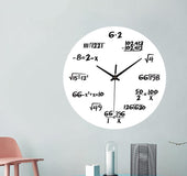12 Inch personality school creative science and technology math word formula wall clock simple living room clock clock