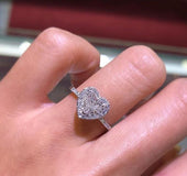 Creative heart-shaped diamond ring