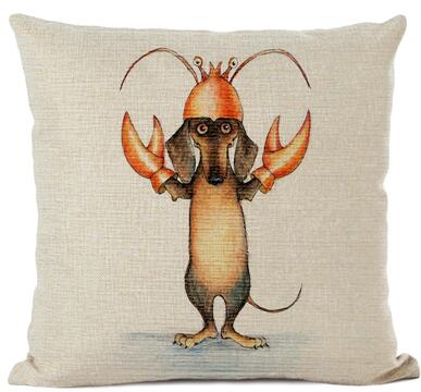 Sausage Dog Cushion Cover