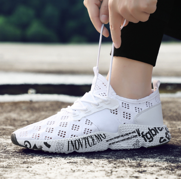 n Running Shoes for Men Trainers Telescopic rope Soft Bottom Mesh Sneakers Shoes Men