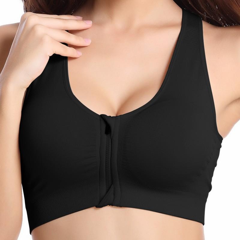Top bra con zipper