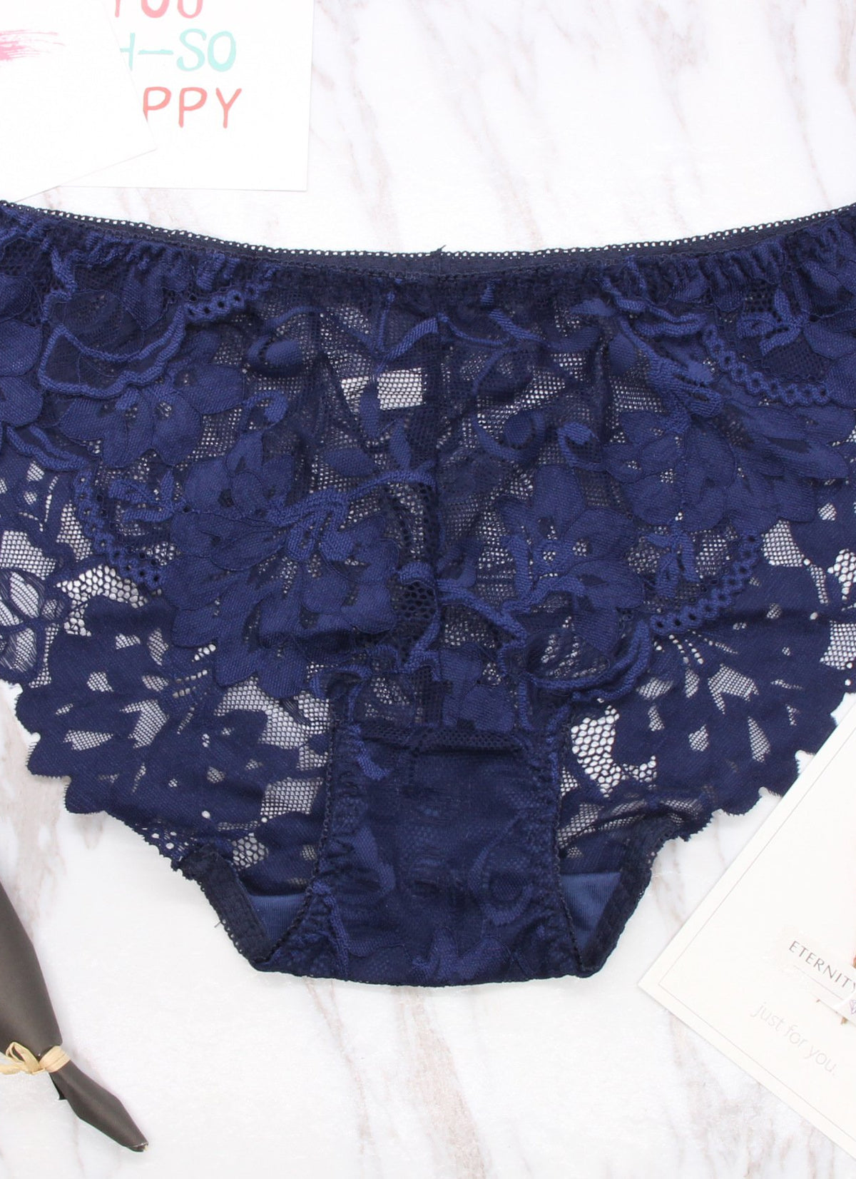 Transparent mesh lace seamless underwear