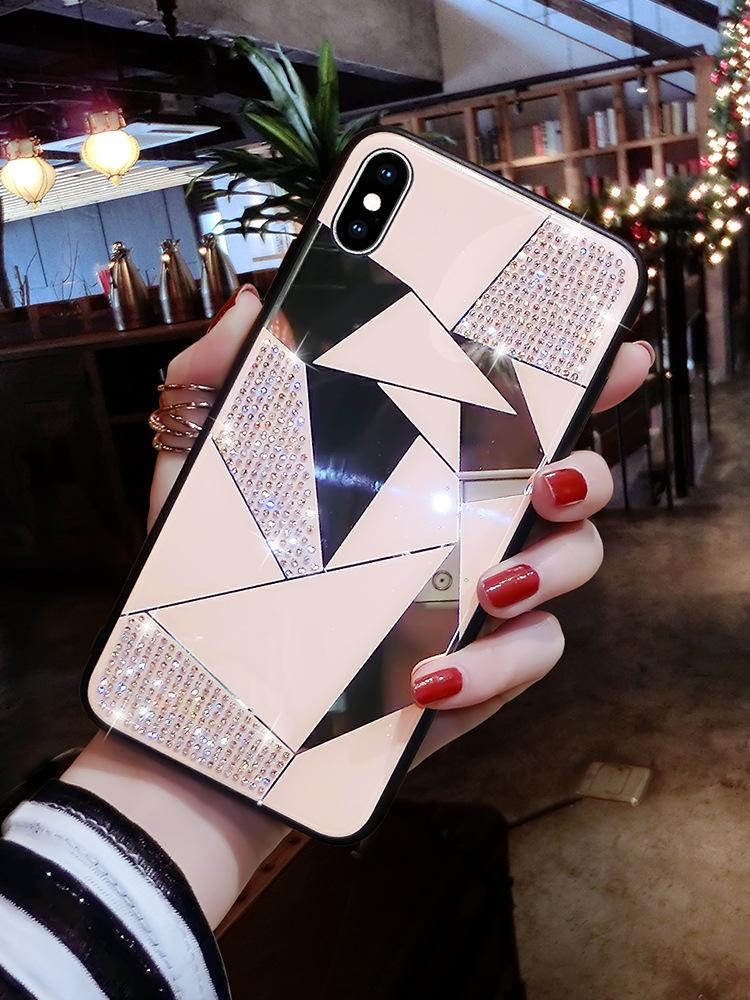 Mobile   rhinestone diamond mirror  | IPhone
