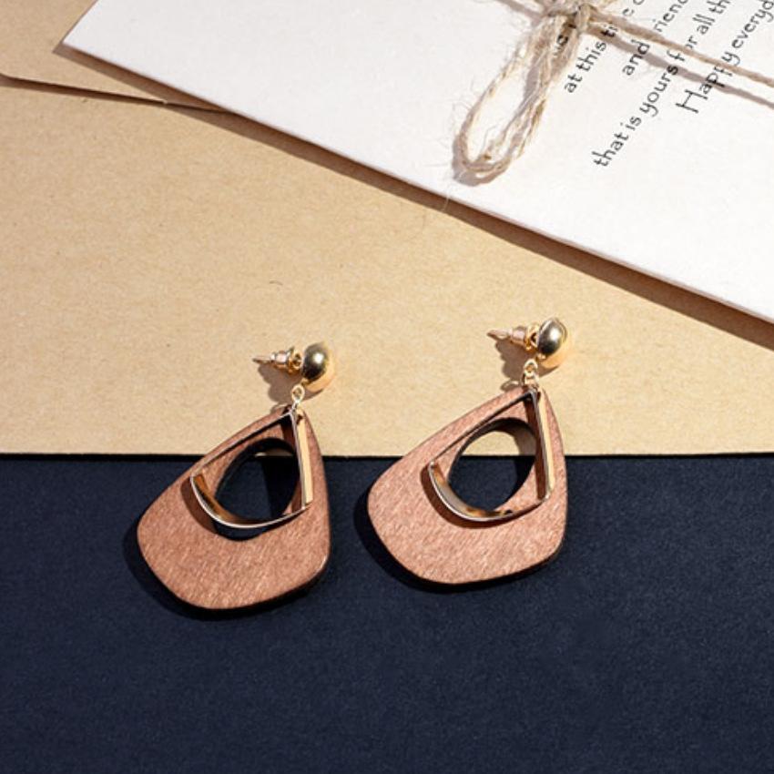 Geometric Round Marble Stud Earrings Various Models