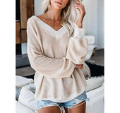 Loose V-neck sweater
