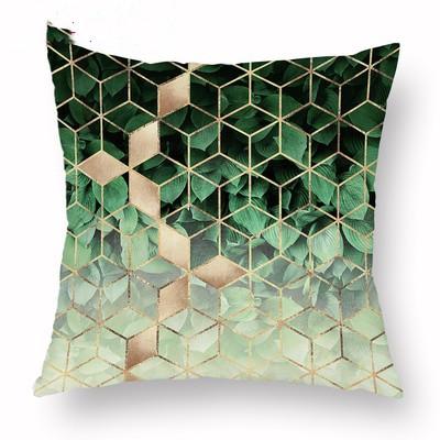 Green marble pillow case