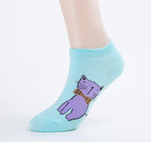 Cotton socks, cartoon cat boat socks