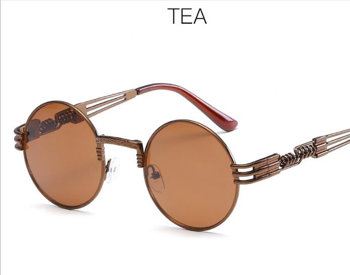 Gold Metal Fashion Steampunk Sunglasses