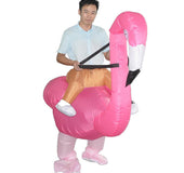 Creative toys Halloween Christmas Flamingo cosplay dress up inflatable suit party spoof costume props
