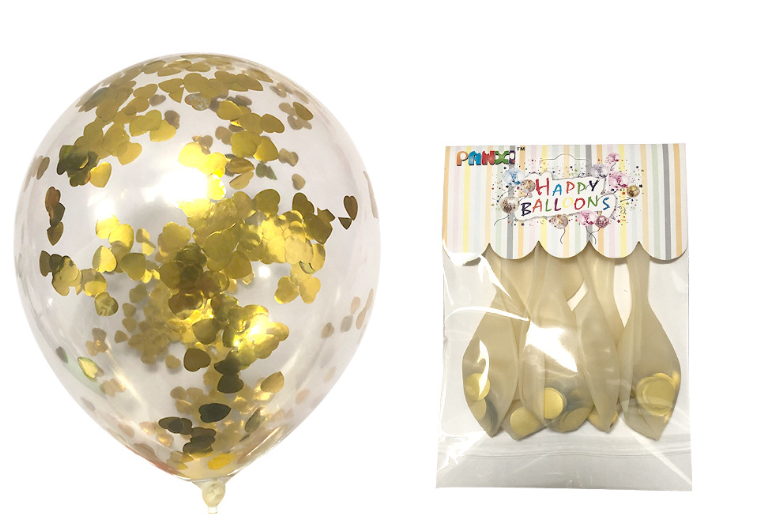 12-inch transparent dot paper balloon color gold sequins birthday paper circular Balloon Wedding Decoration