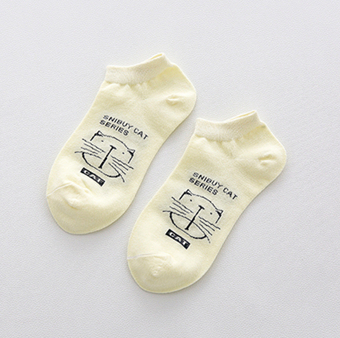 Cotton socks, cartoon cat boat socks