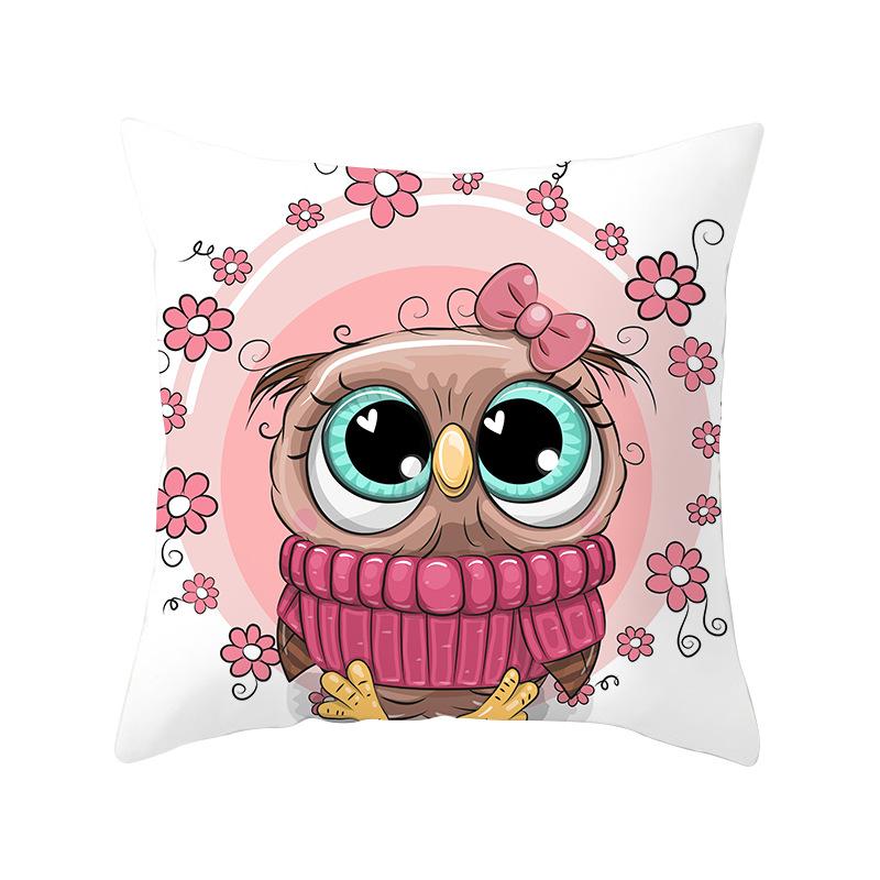 Owl animal pillowcase cushion cover