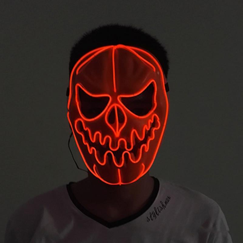 Halloween glowing mask with pumpkin head