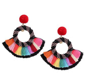 Colourful Bohemian Tassel Earrings