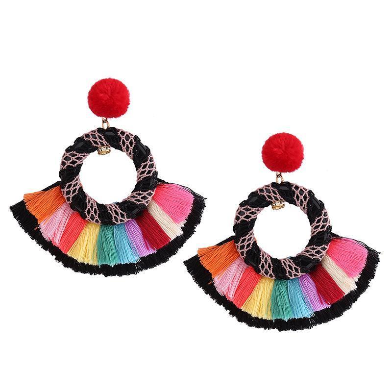 Colourful Bohemian Tassel Earrings