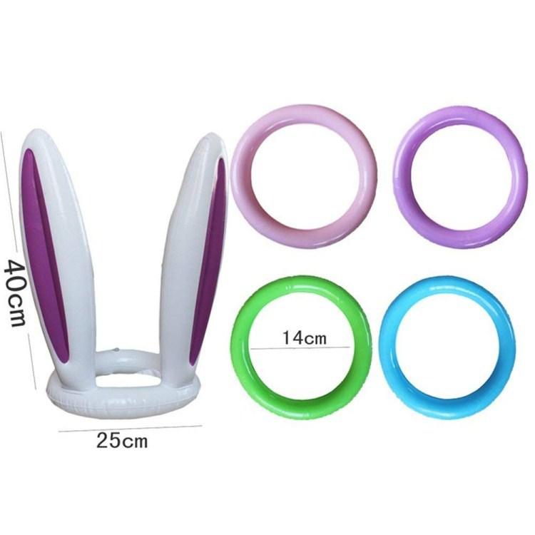 Inflatable rabbit head ring