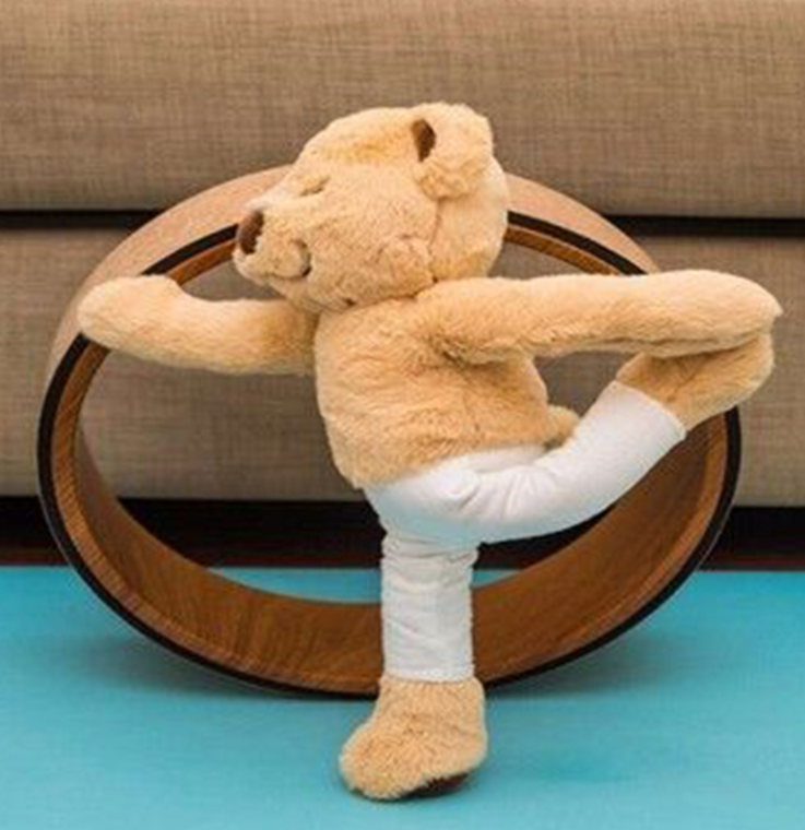 Yoga teddy bear