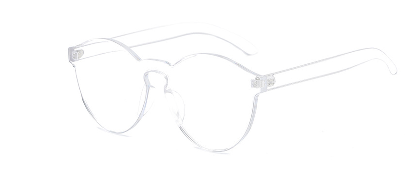 12 color frameless conjoined jelly transparent sunglasses