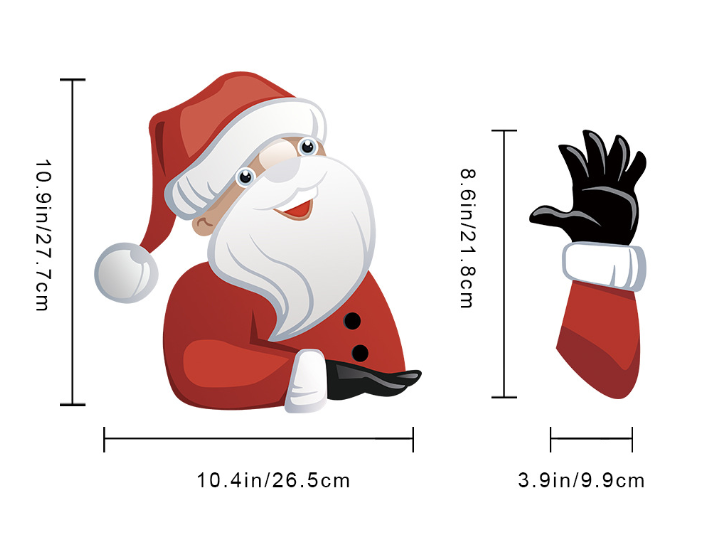 Christmas windshield stickers Santa Claus nice window stickers car wiper sticker featured gift