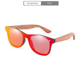 Bamboo Wood Leg Square Sunglasses