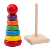 Children's educational wooden toys Rainbow Tower Jenga Stacks high