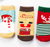 Children's Christmas Socks Thicken Cartoon Baby Socks Children's Cotton Socks