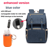 Mochila Papá Y Mamá Kit De Bebe Con Calentador De Biberón