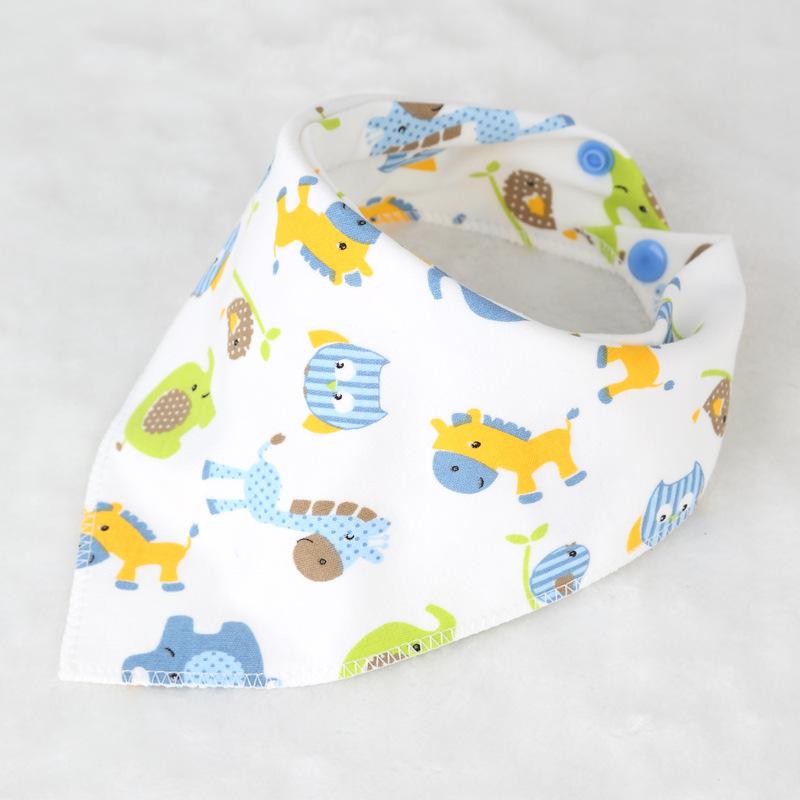 10 styles Cotton triangle towel baby child cartoon saliva towel