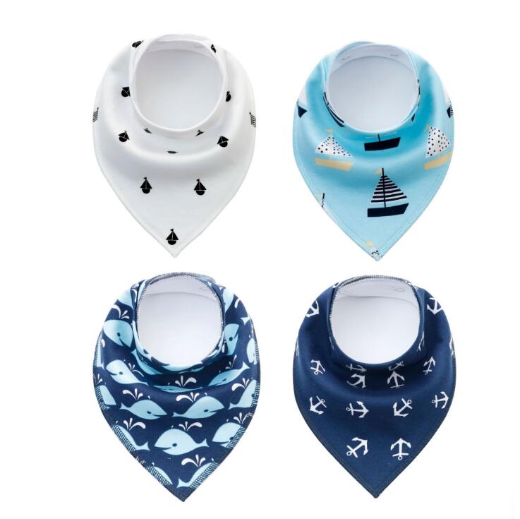 4 piezas / lote Impresión  Varios Diseños Tela Babero Bandana