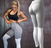 Contrast stitching buttocks folds sports yoga pants High-elastic slim hips leggings