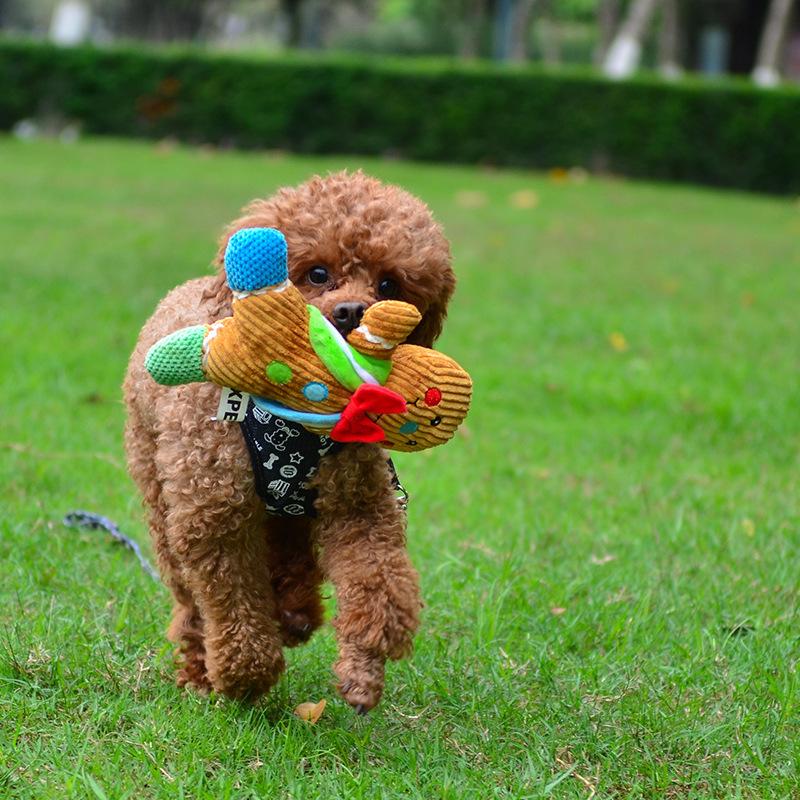 Pet big gingerbread man christmas toy