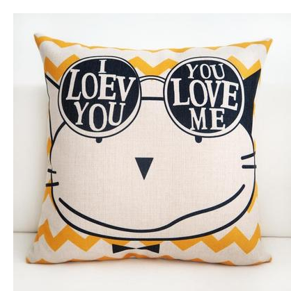 Nordic cartoon cutethick cotton pillow pillow window pillowcase office car cushion creative