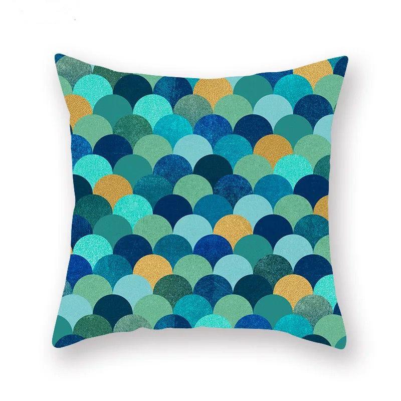 Green marble pillow case