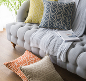 American living room throw pillow