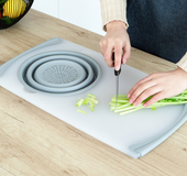 Drain multi-function sink cutting board