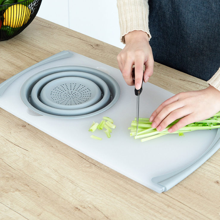 Drain multi-function sink cutting board