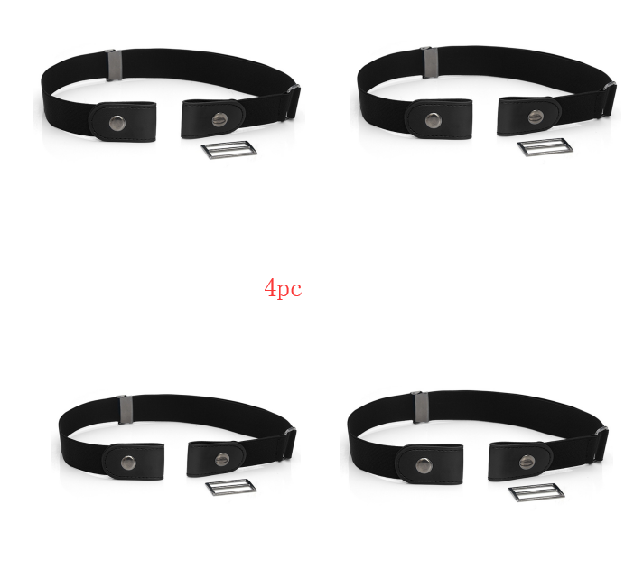 Leather Slim Stretch Invisible Belt Jeans Simple Joker Men and Women Lazy Belt