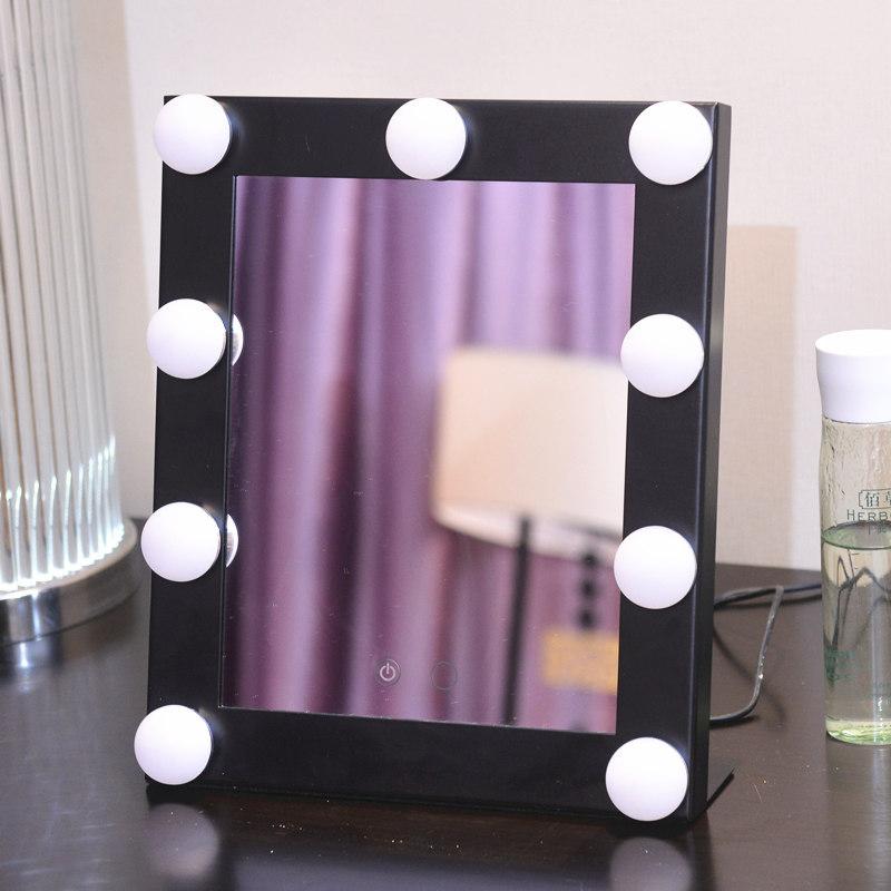 Square light bulb makeup mirror