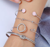 círculo diamante flecha pulsera