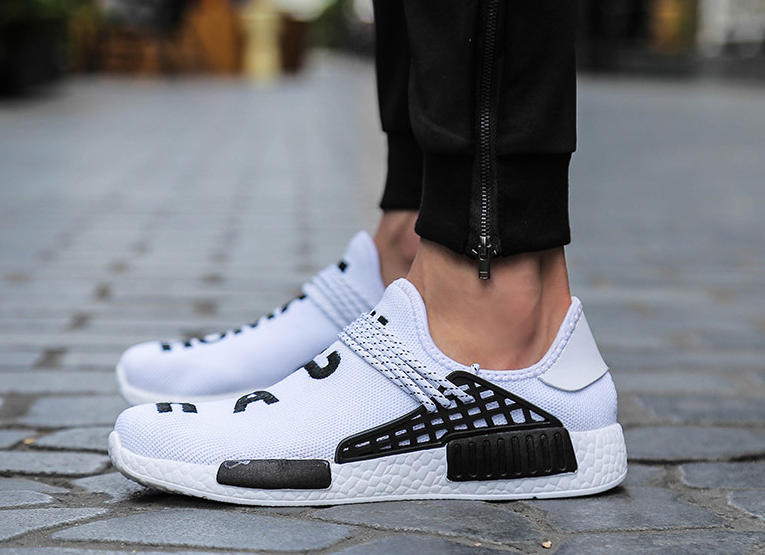 Breathable casual sports big net running shoes couple shoes flying woven shoes