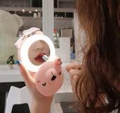 Espejo de maquillaje bonito con luz LED