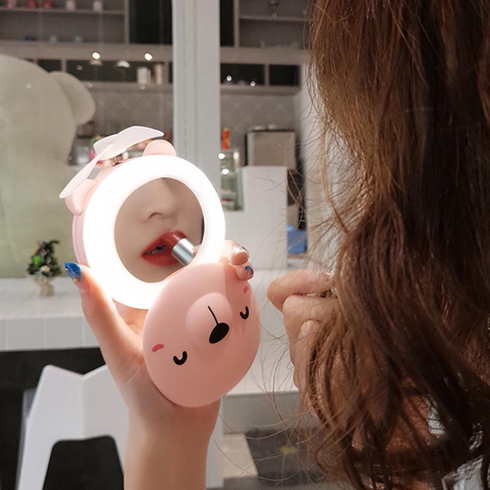Espejo de maquillaje bonito con luz LED