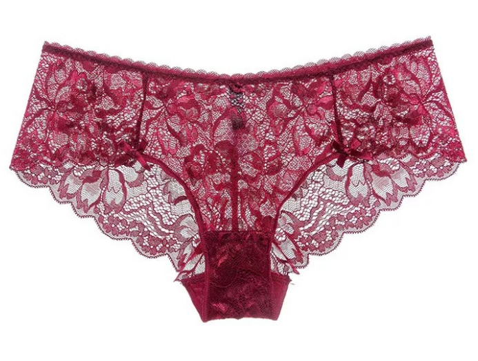 Floral lace underwear
