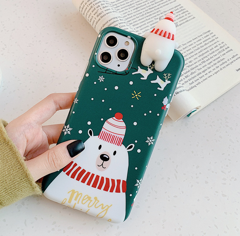 Christmas frosted phone case
