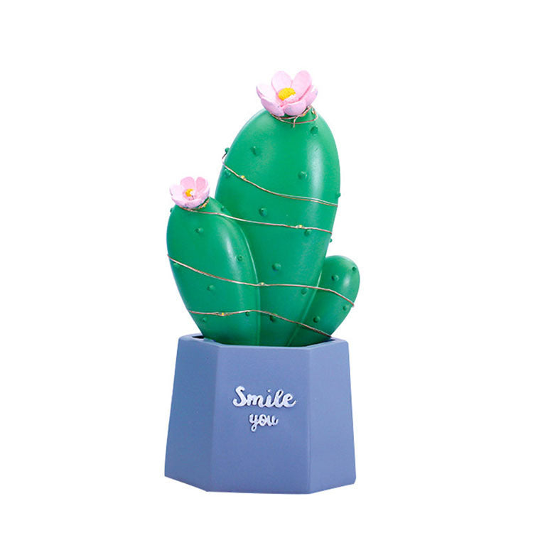 Luz nocturna de cactus