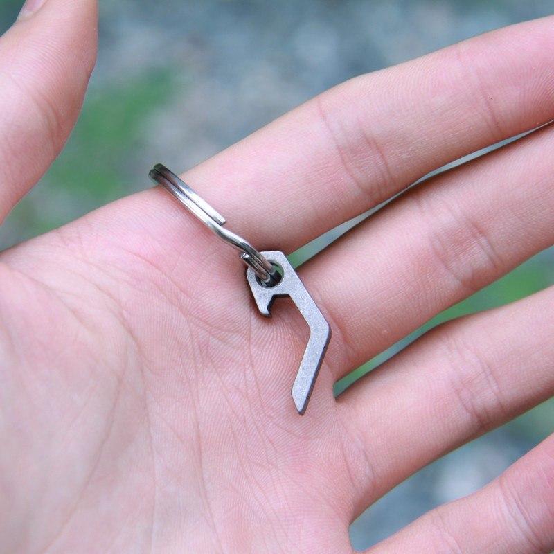 Titanium Creative Mini Opener Can Opener Stainless Steel Multifunction Keychain Outdoor Gadget
