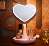 Espejo Corazón Luz Led Maquillaje