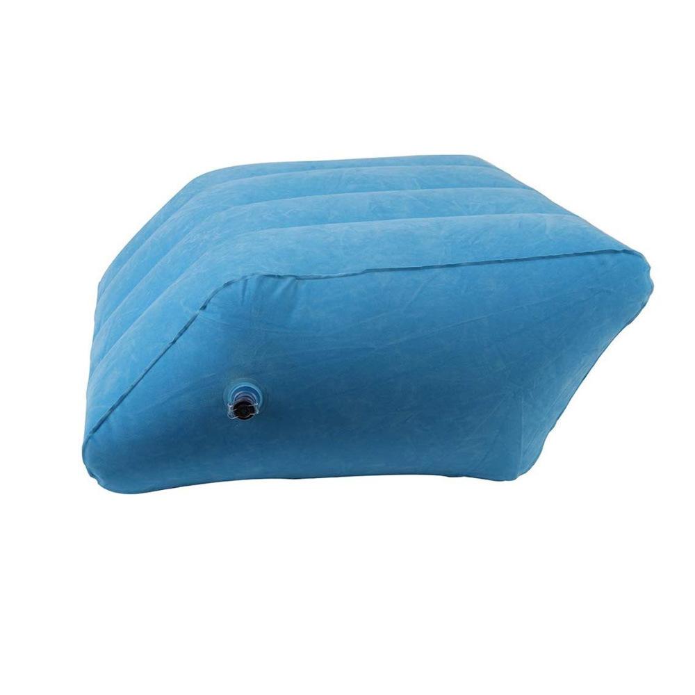 Portable inflatable leg pillow