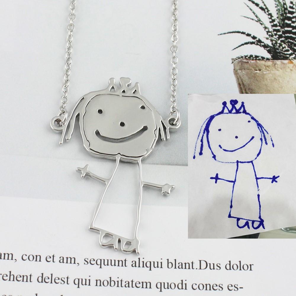 Custom children's painting necklace